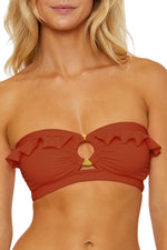 BUCKLE UP BANDEAU TOP